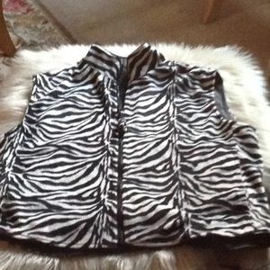 Zebra Striped Reversible Vest